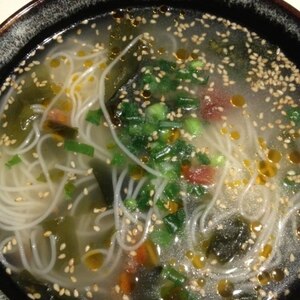 梅入り！サンラータン風にゅうめん＋＋